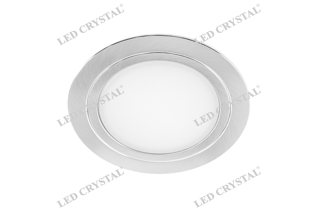 LED CRISTAL ССТ Светильник LED встраиваемый круглый D66мм, 12V, 2.5W, 3000-6500К, 120лм, IP20, никель матовый