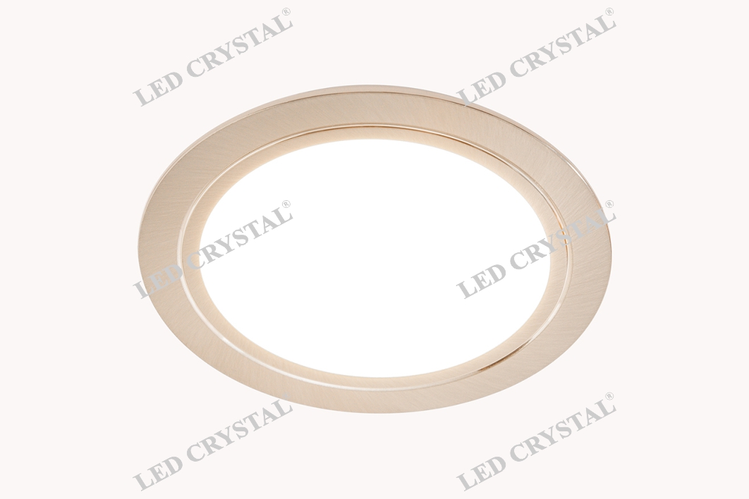 LED CRISTAL Светильник LED встраиваемый круглый D88мм, 12V, 3,6W, 3000К, 300лм, IP20, никель матовый