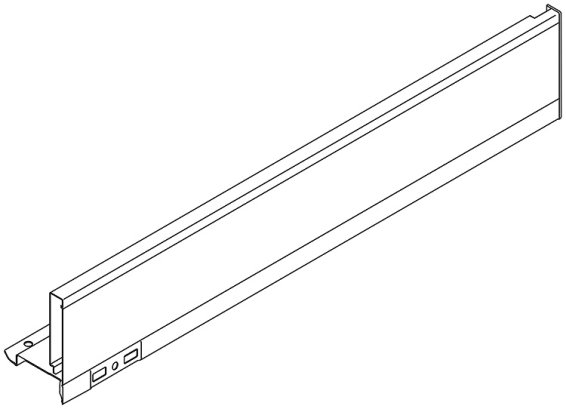 LEGRABOX царга, высота M (90,5 мм), НД=450 мм, правая, белый шелк