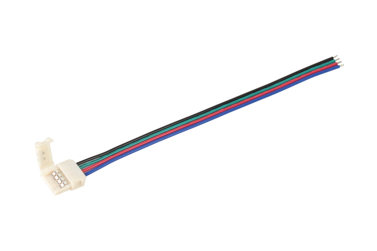 Коннектор IEK RGB, 10мм, 3шт, 15см-разъем LSCON10-RGB-213-03