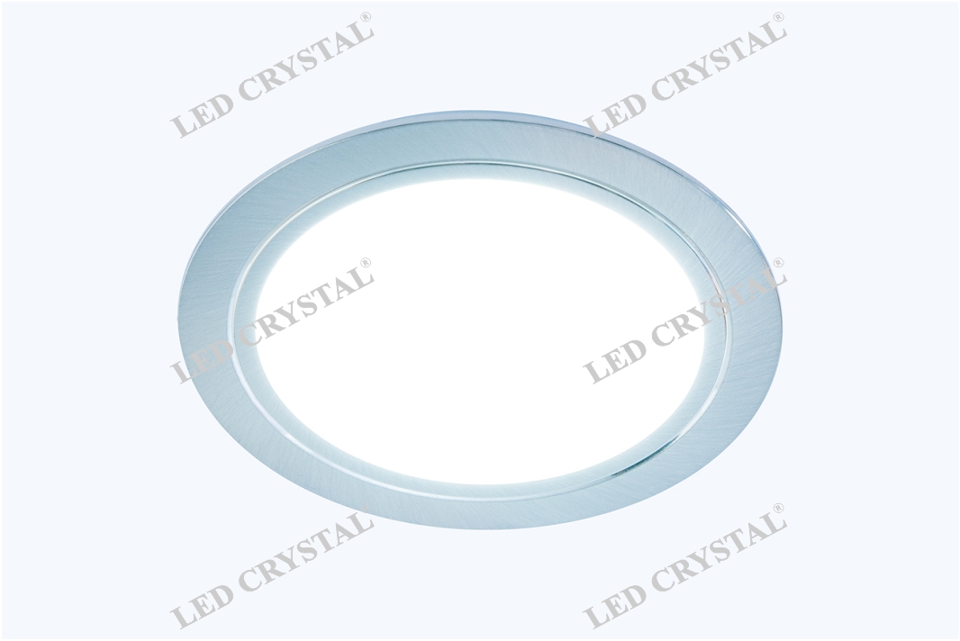 LED CRISTAL Светильник LED встраиваемый круглый D78мм, 12V, 3.4W, 6500К, 280лм, IP20, никель матовый