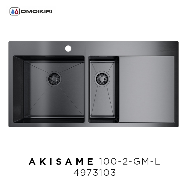 Кухонная мойка Akisame 100-2-GM-L (4973103)