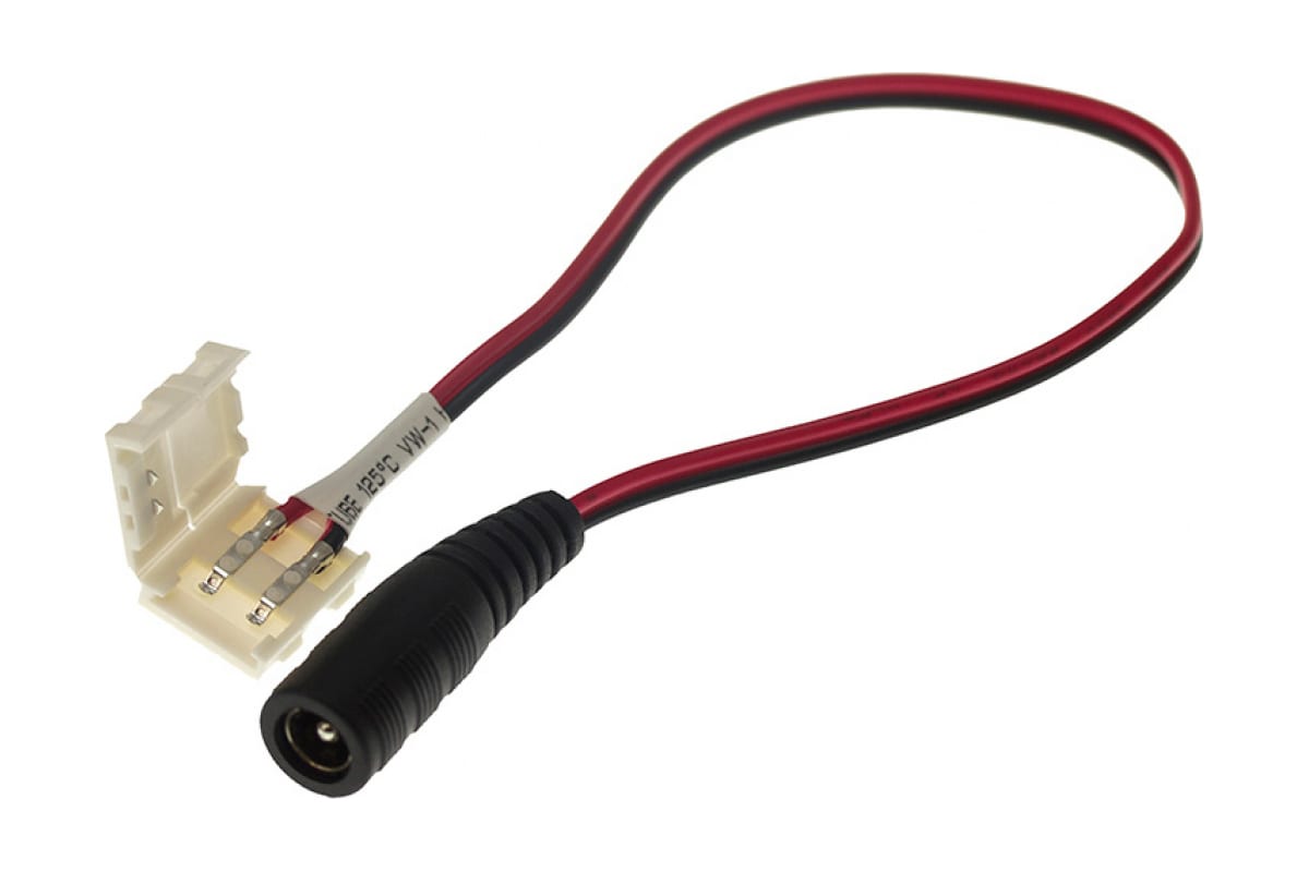 Коннектор для светодиодных лент Lamper 2 Pin 10 мм с разъемом DC, 10 шт 144-101