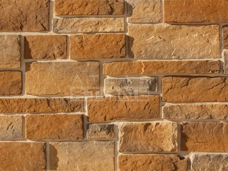 Крепостная стена коричневая 098 искусственный камень Атлас стоун