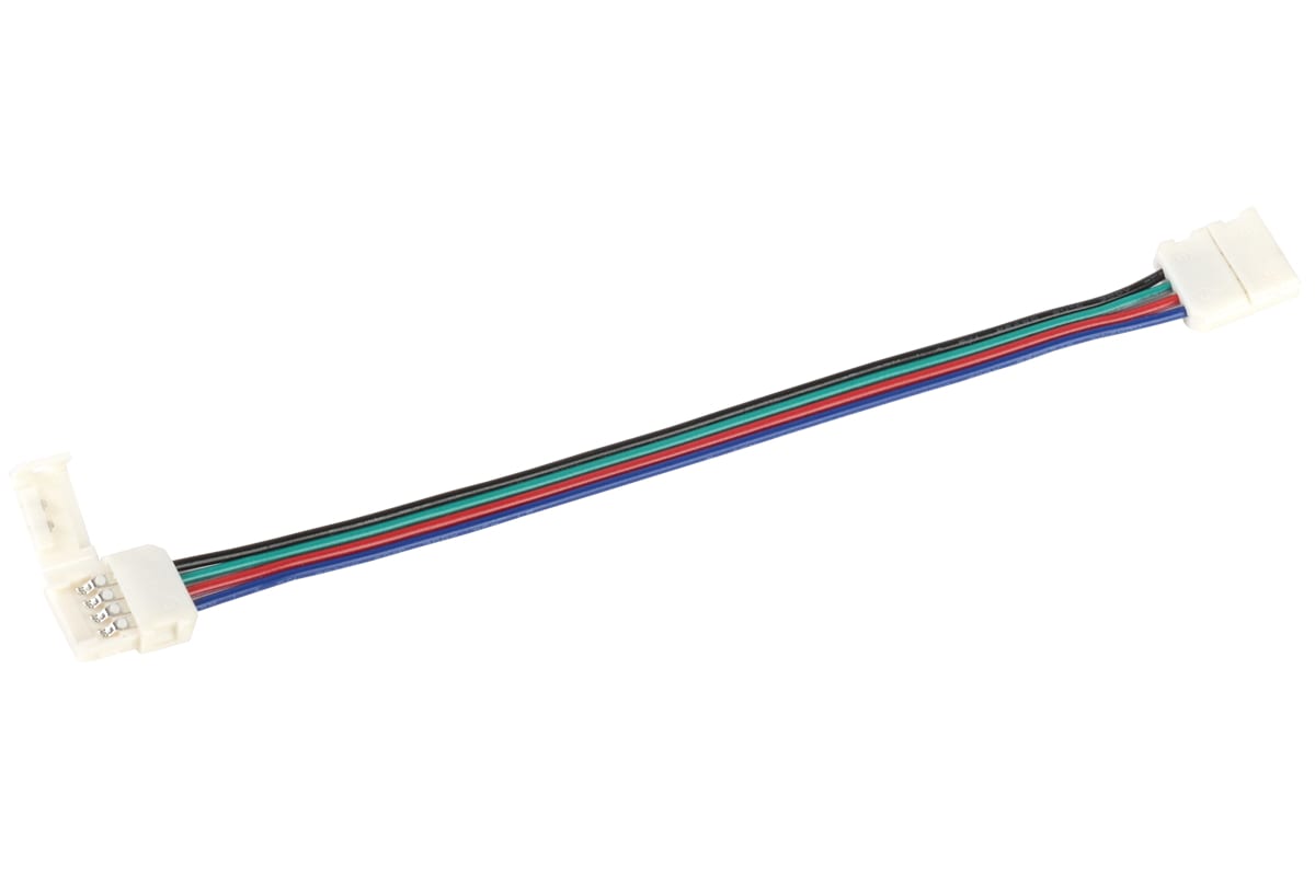 Коннектор IEK RGB, 10мм, 3шт, разъем-15см-разъем LSCON10-RGB-212-03