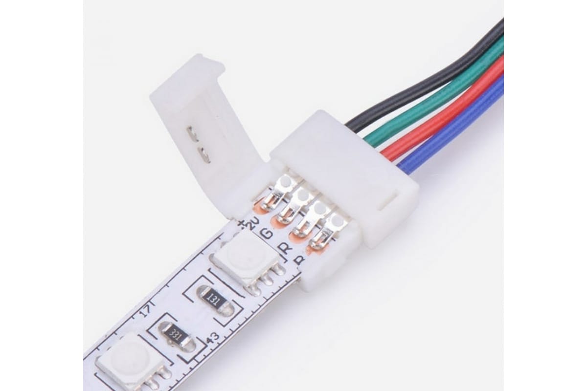 Коннектор для RGB светодиодных лент Lamper 4 Pin 10 мм 10 шт 144-008