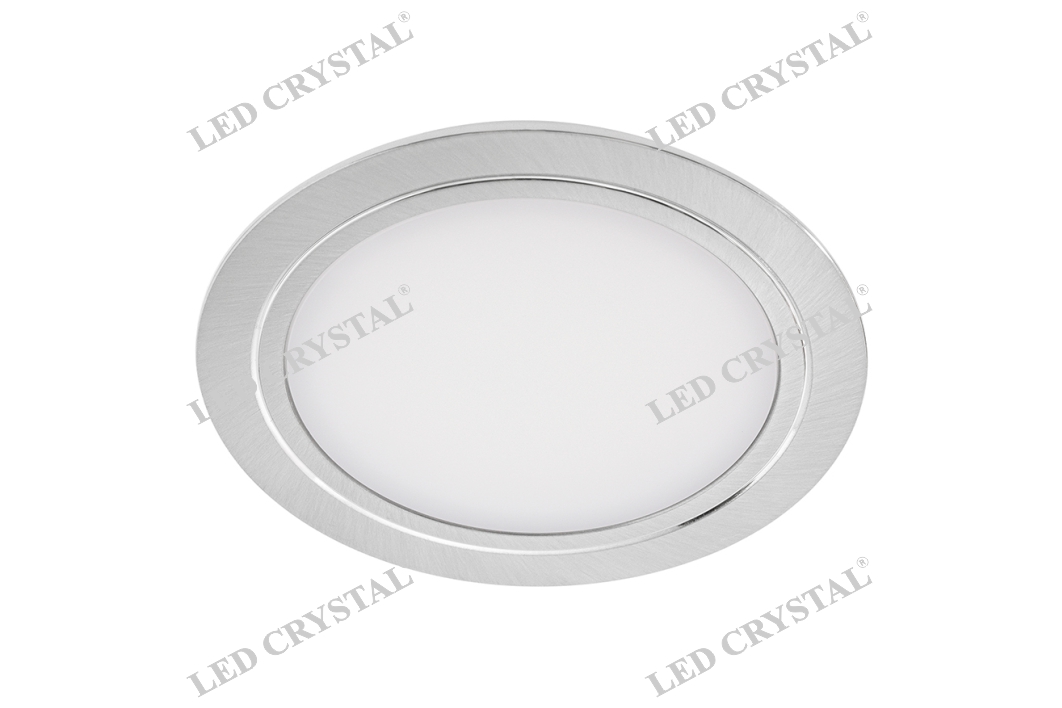 LED CRISTAL ССТ Светильник LED встраиваемый круглый D78мм,12V, 3,4W, 3000-6500К, 280лм, IP20, никель матовый