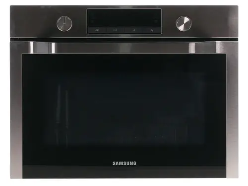 Электрический духовой шкаф Samsung NQ50H5533KS серебристый [50 л, независимый, до 250 °C, дисплей, гриль, конвекция, СВЧ, класс - A]